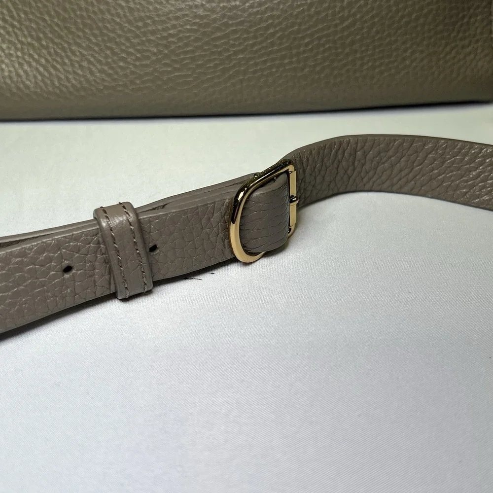 Treasure & Bond Taupe Leather & Suede Shoulder Bag Everyday Purse‎ Granny Chic